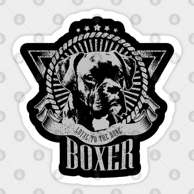 Boxer dog Sticker by Nartissima